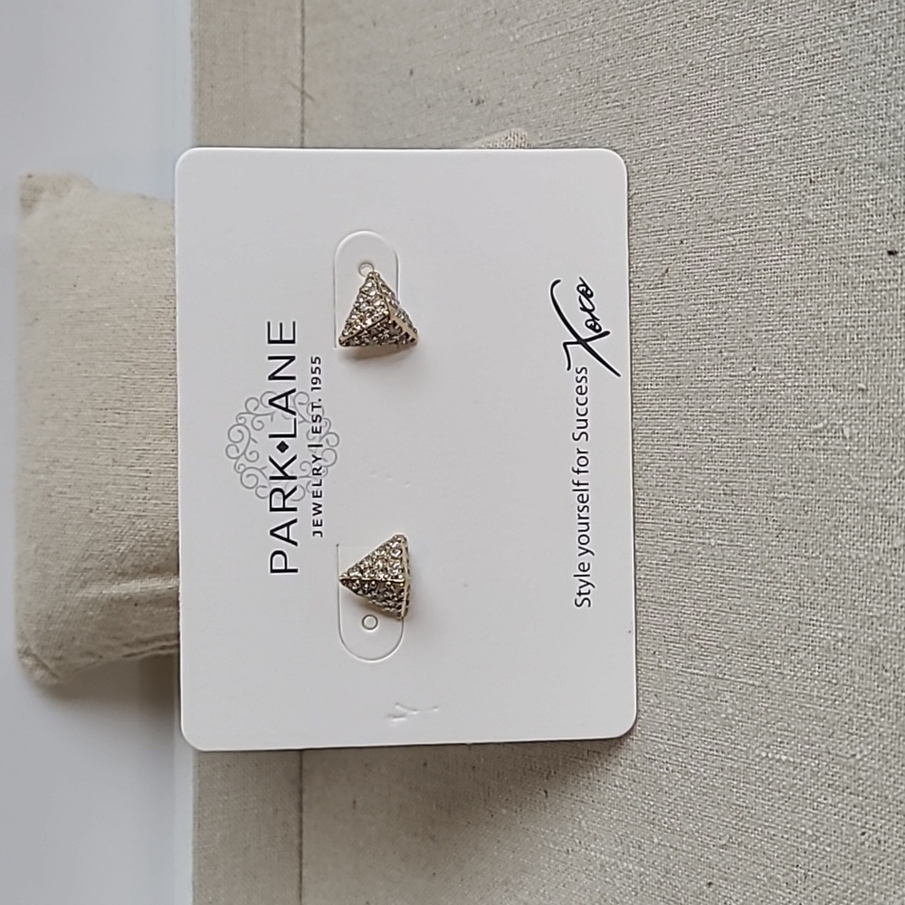 Park Lane Gold Pyramid Studs *Brand New
